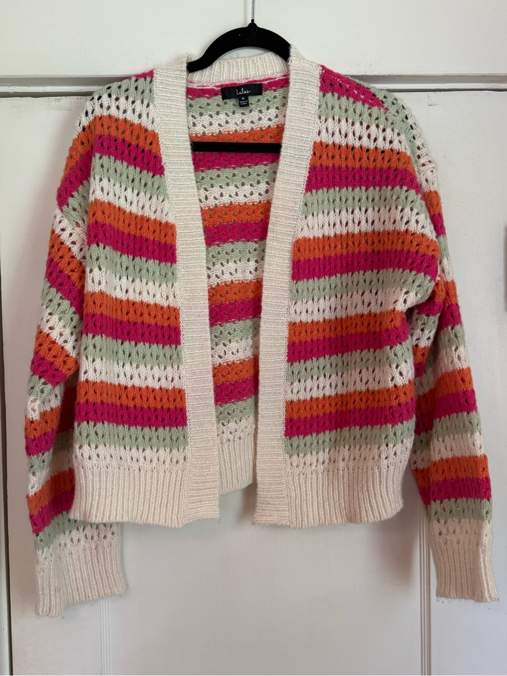 Lulus Open Knit/Crochet Style Cardigan